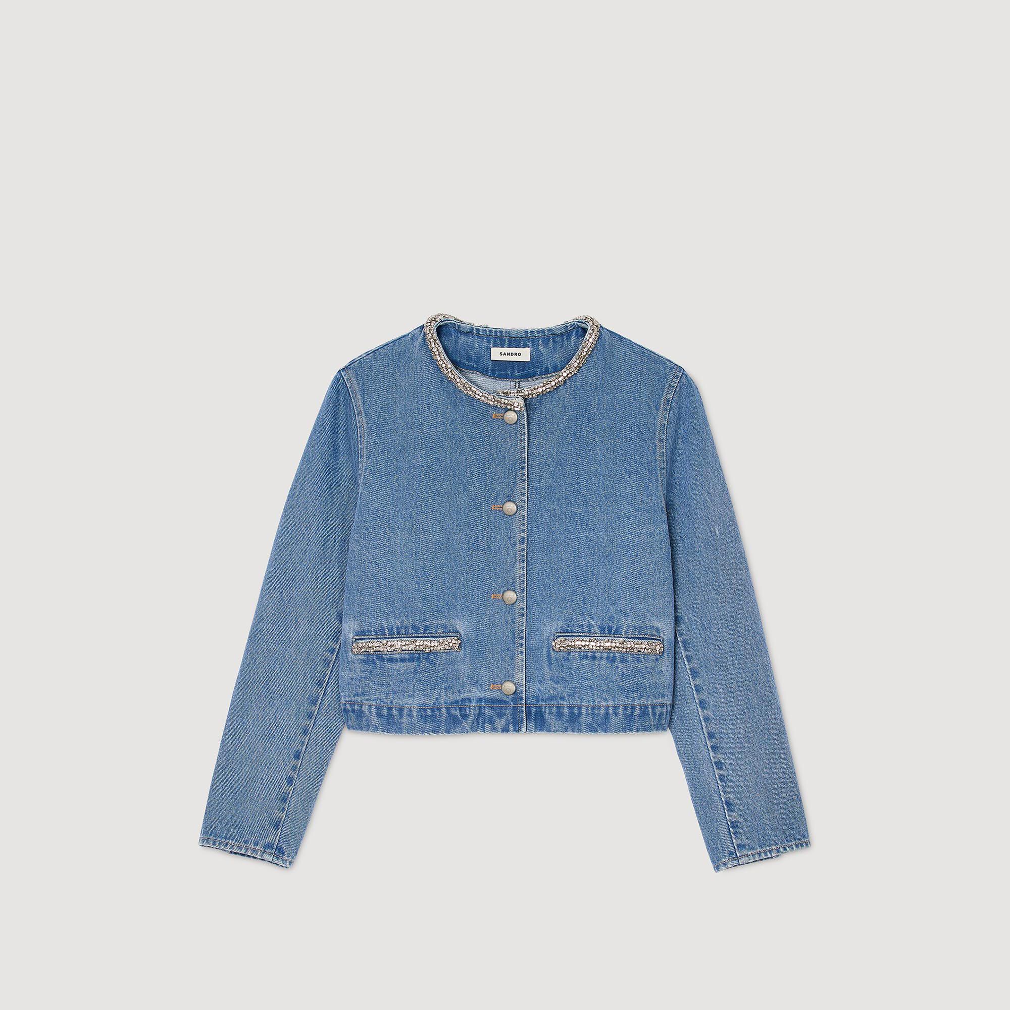 Rhinestone denim jacket
