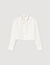 Cropped silk shirt