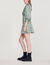 Short flowing dress with floral print