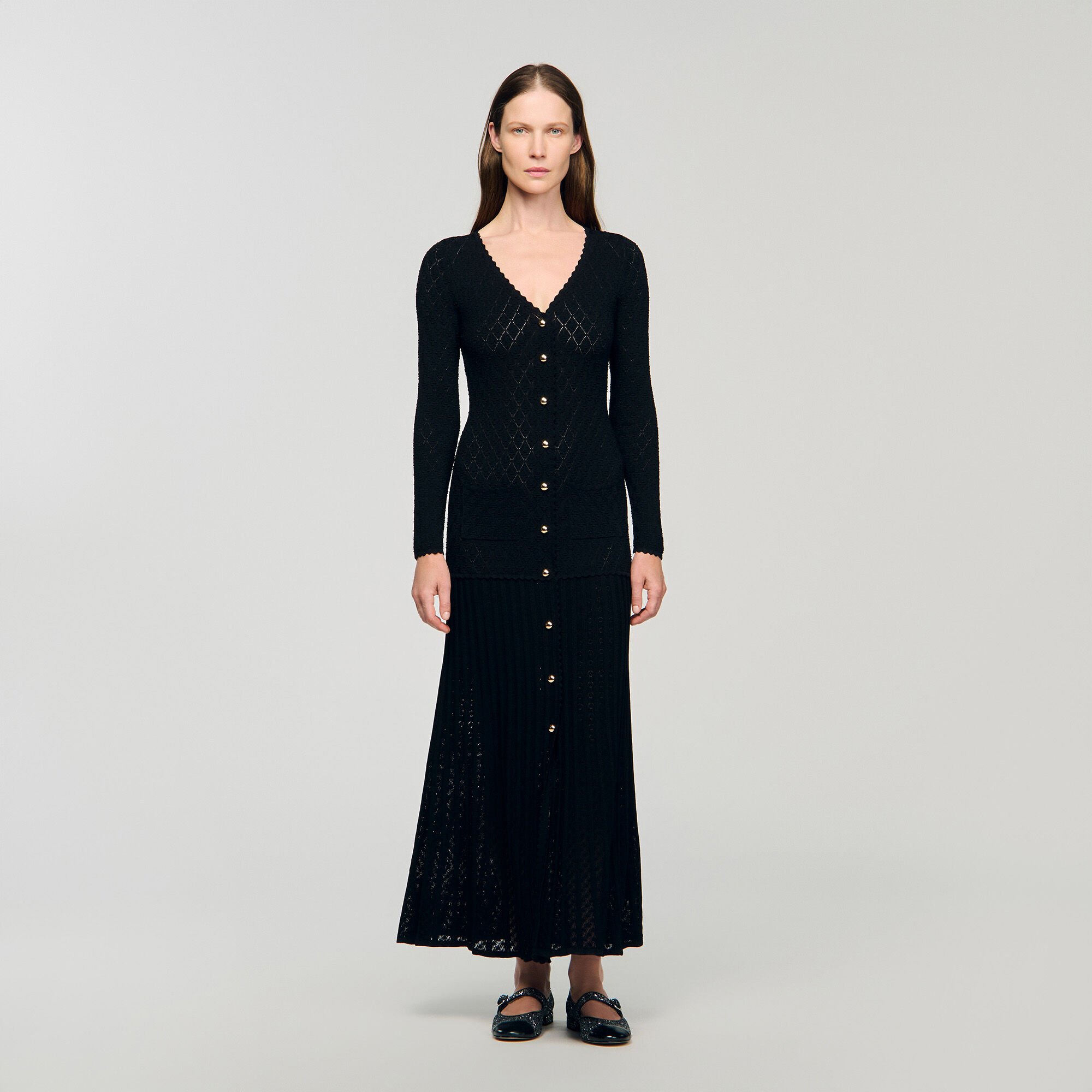 Fancy knit maxi dress