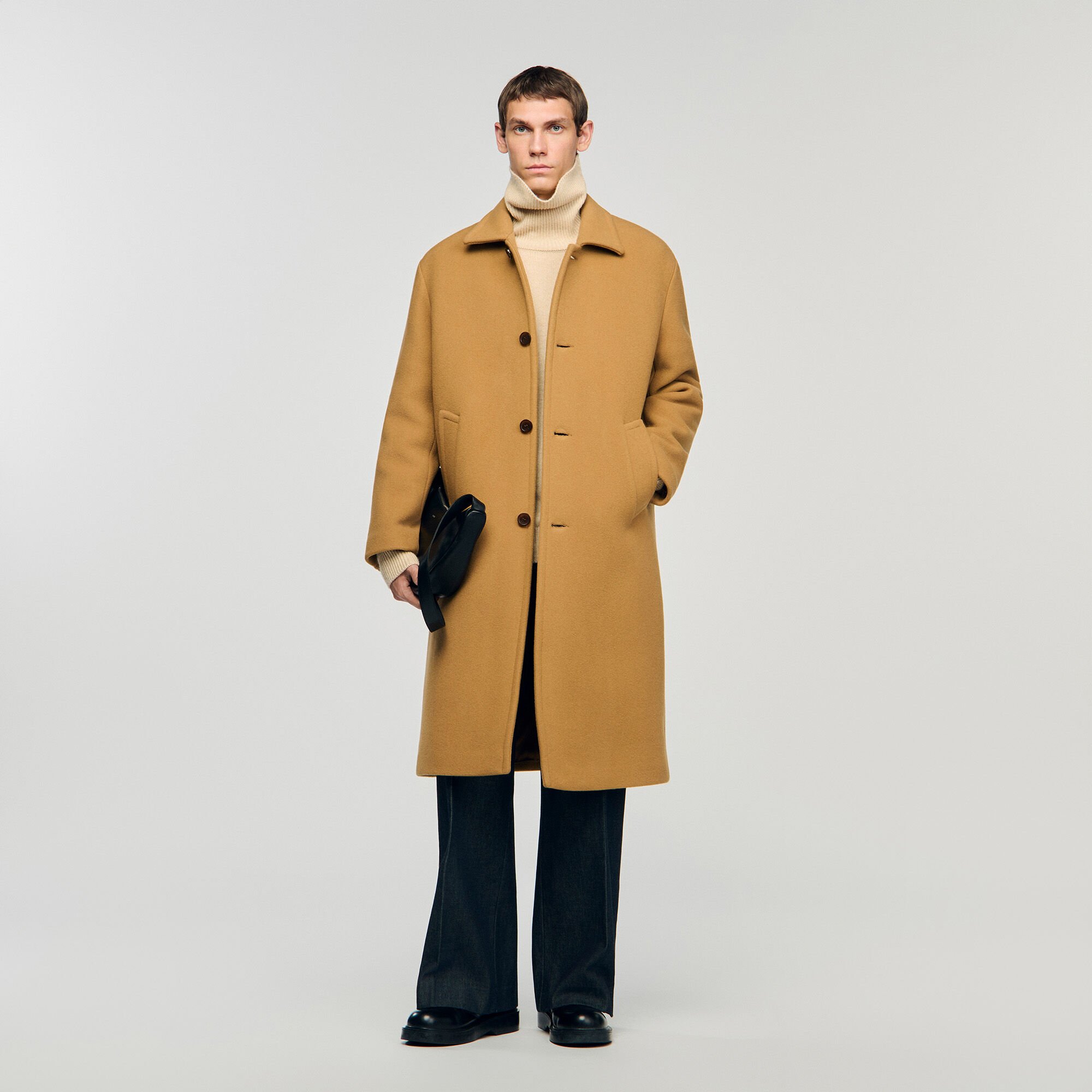 Wool and cashmere coat