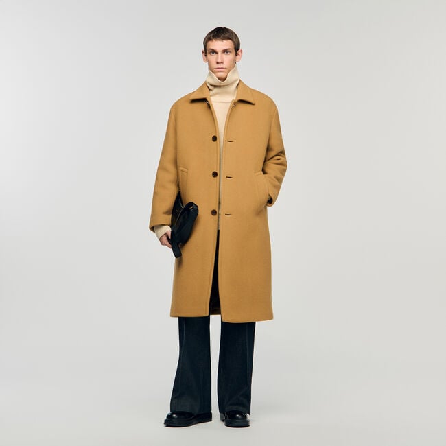 Wool and cashmere coat