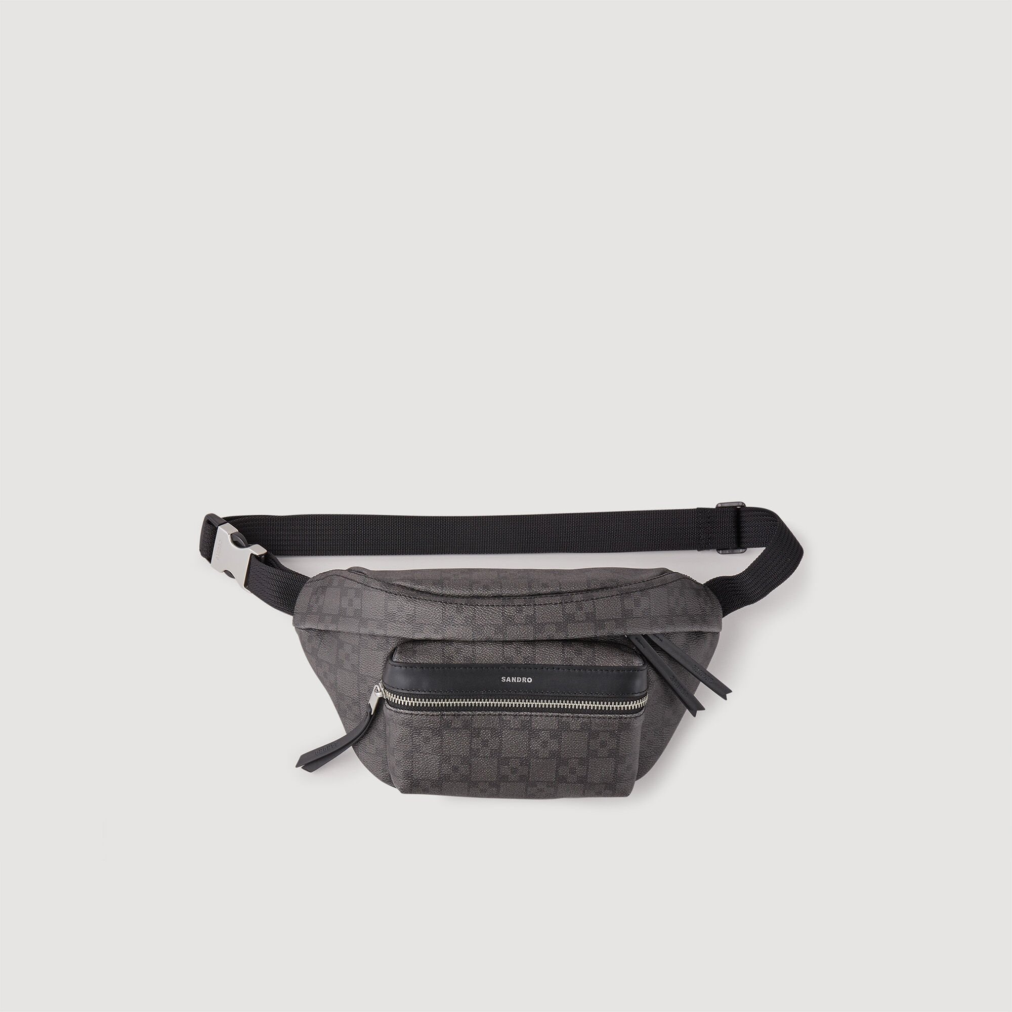 Square Cross coated canvas belt bag