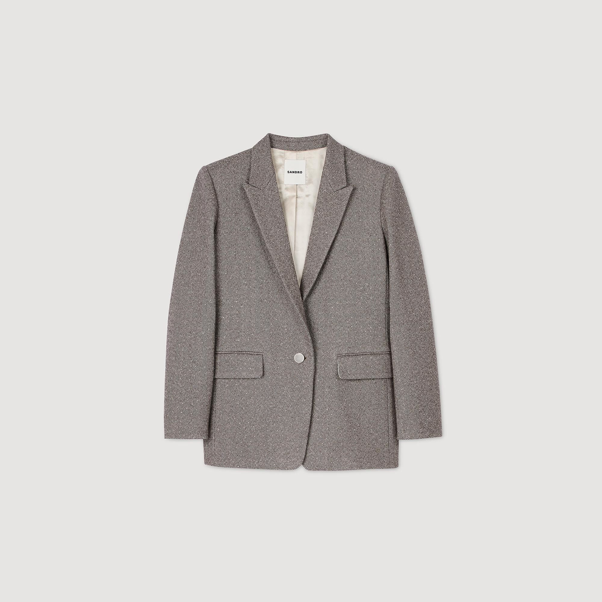 Herringbone suit jacket