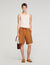 Elastic waist linen shorts
