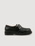 Glazed leather derbies