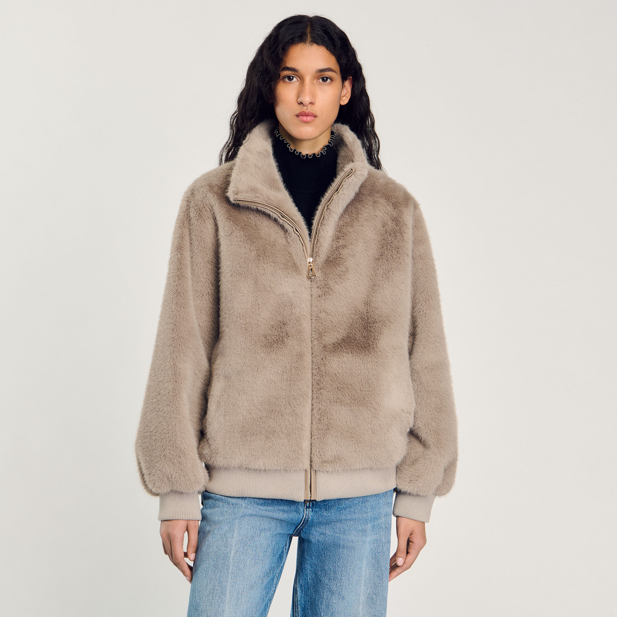 Faux fur jacket