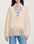 Fringed knit cardigan