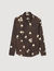 Floral print linen shirt