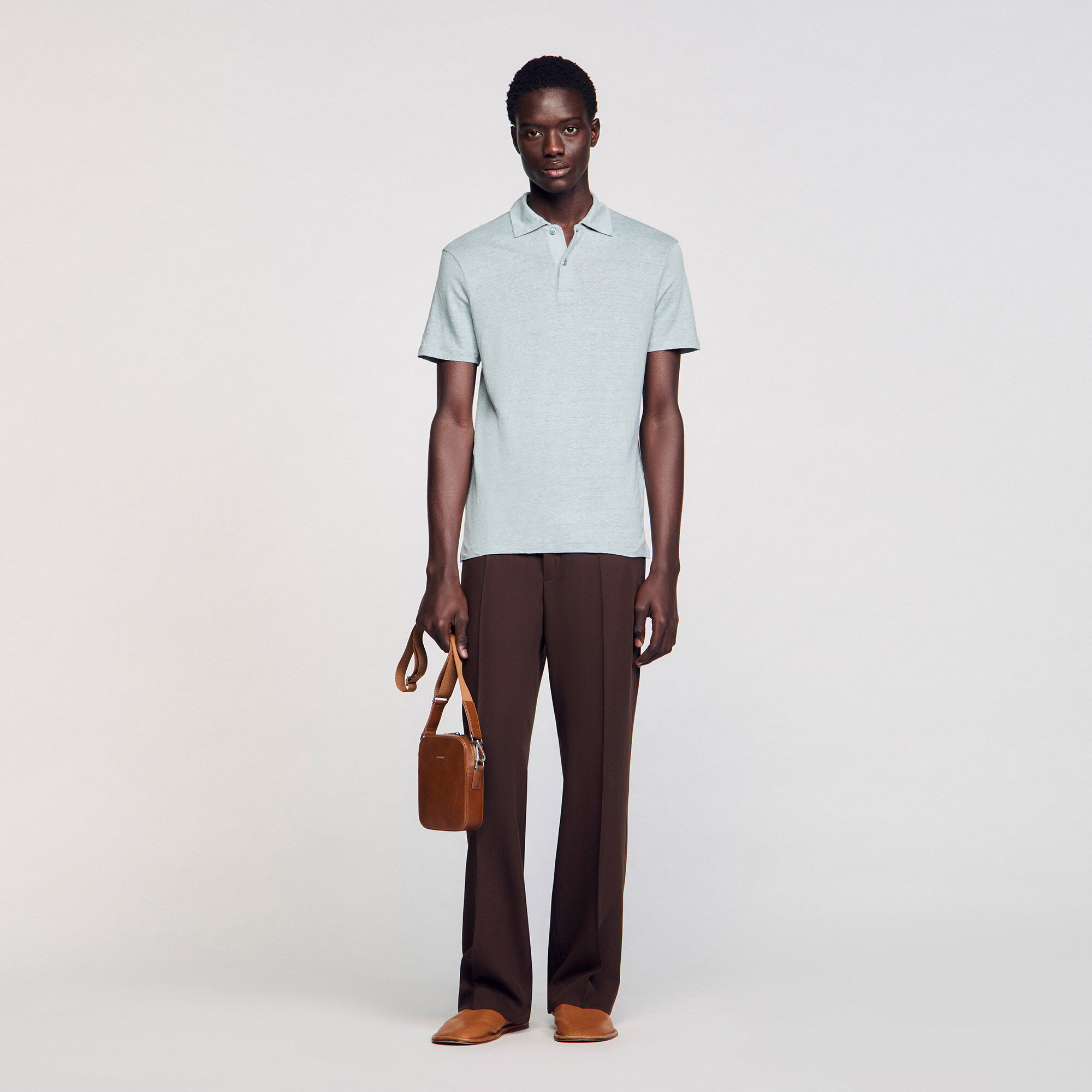 Linen polo shirt