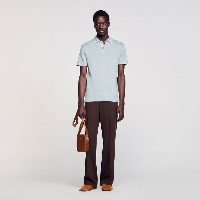 Linen polo shirt