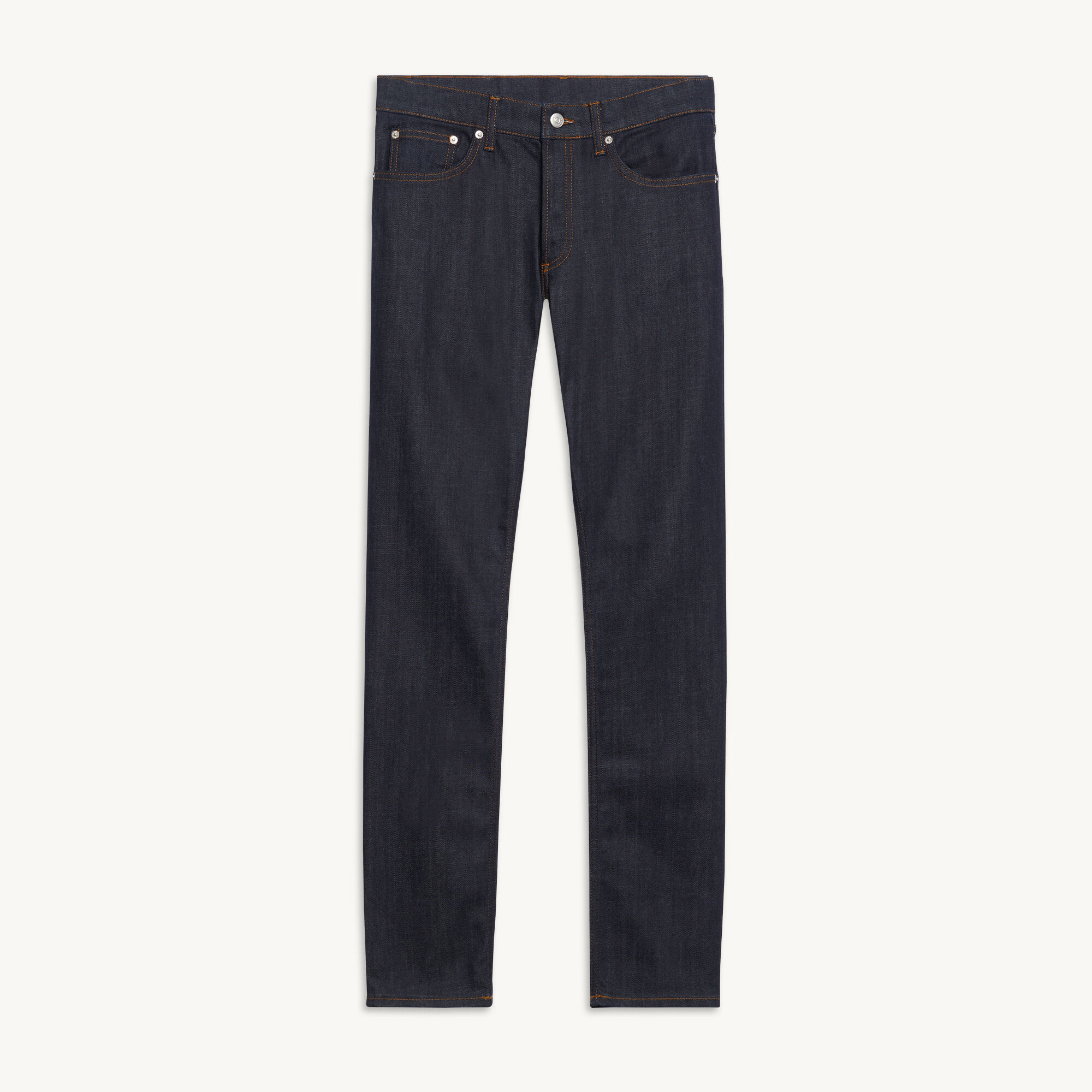 Raw denim skinny jeans