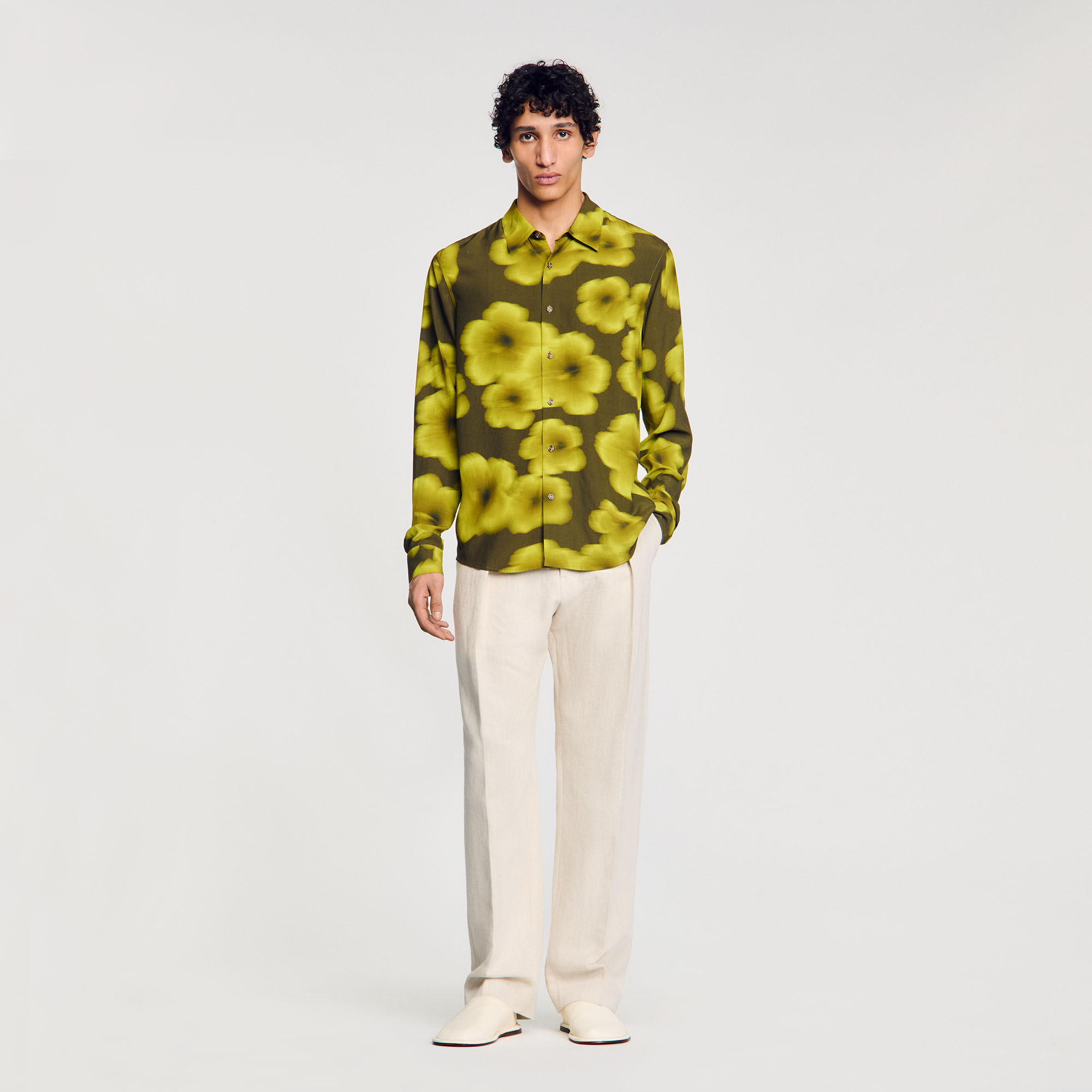 Loose-fit floral shirt