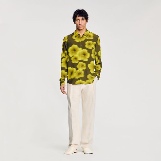Loose-fit floral shirt