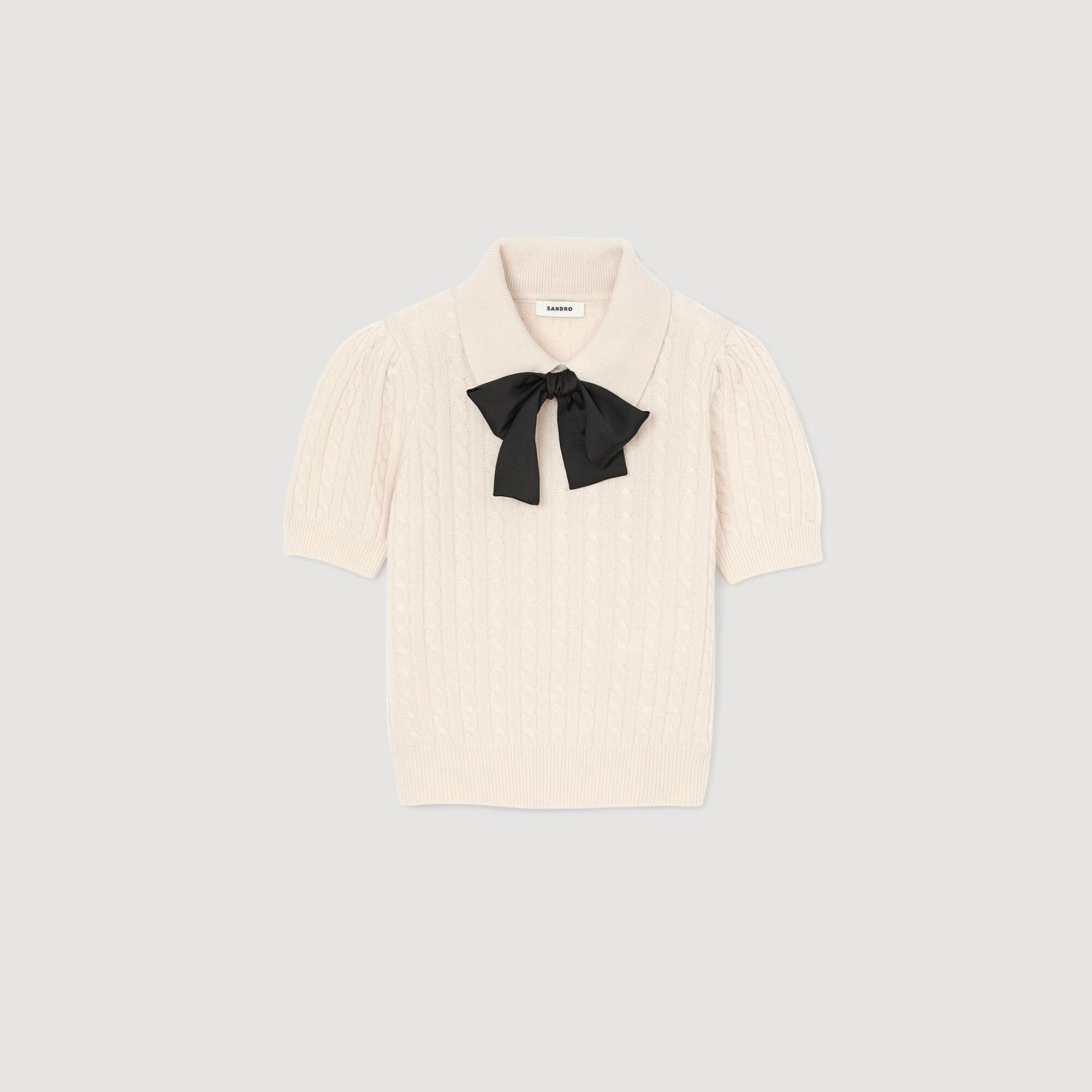 Polo-neck knit jumper
