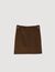 Double-faced short wool skirt