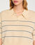 Cropped striped knitted jumper