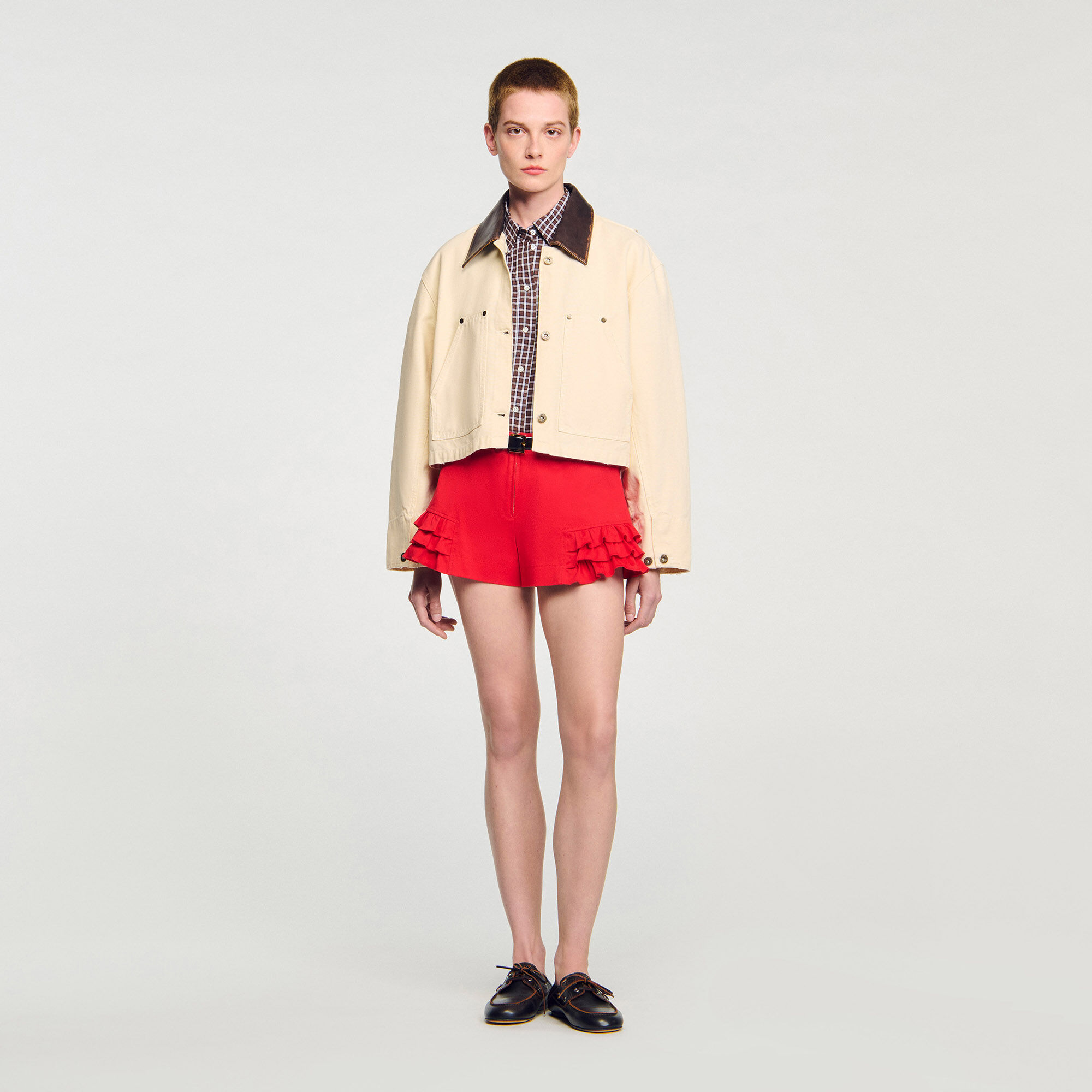 ジャケット・アウター herlipto Paris Short Sleeve Blazer Sandro_SFPVE01136-20_F_1.jpg