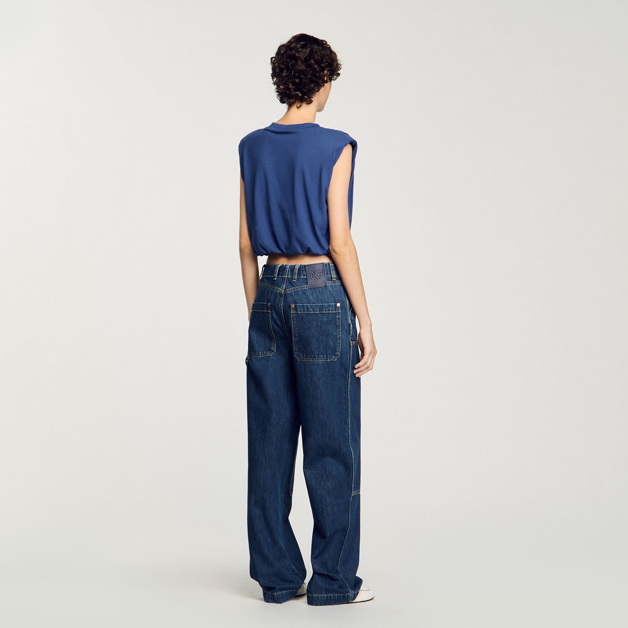 Short draped T-shirt