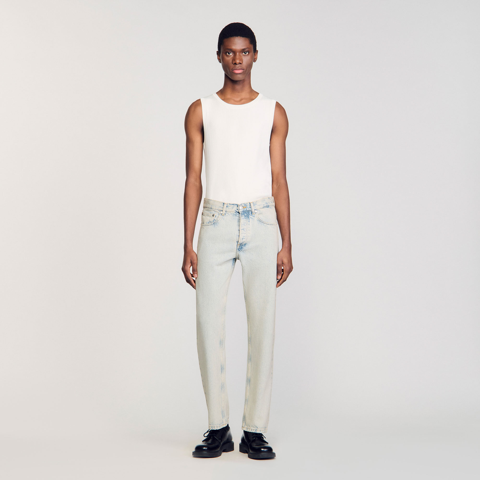 Regular faded jeans