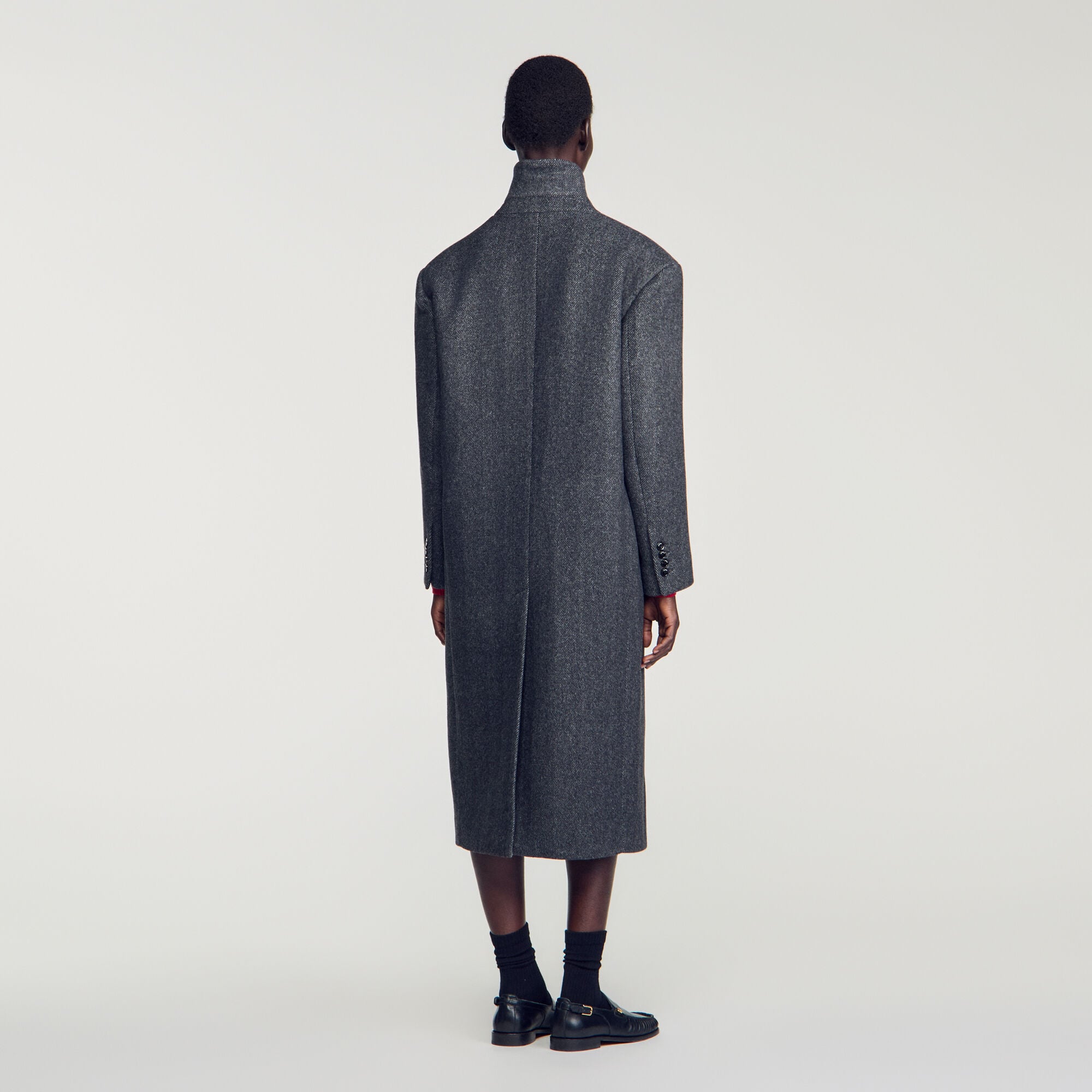 Herringbone wool coat - Women | Sandro