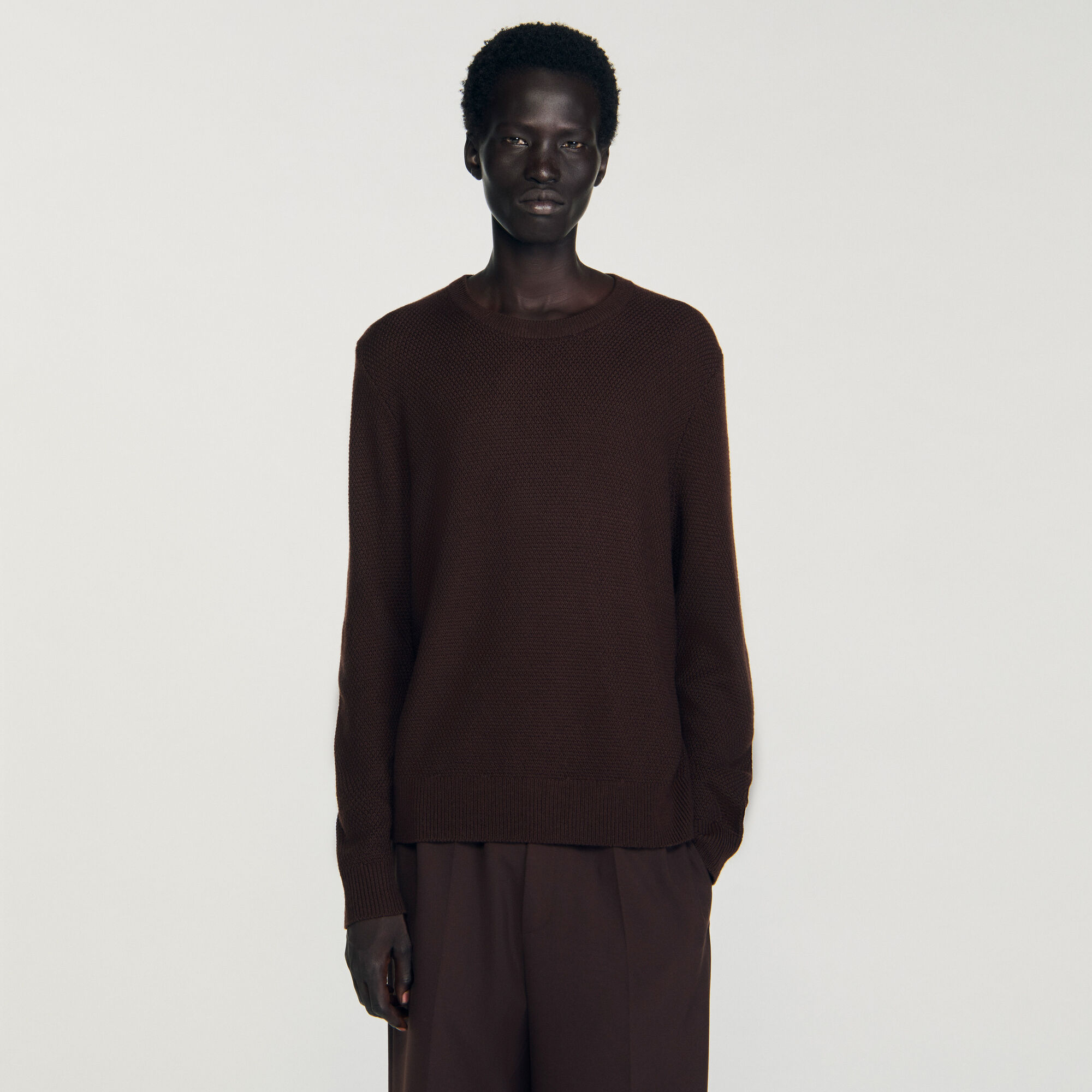Textured knit jumper
