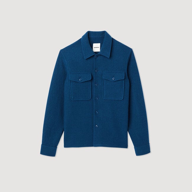 Boiled wool overshirt