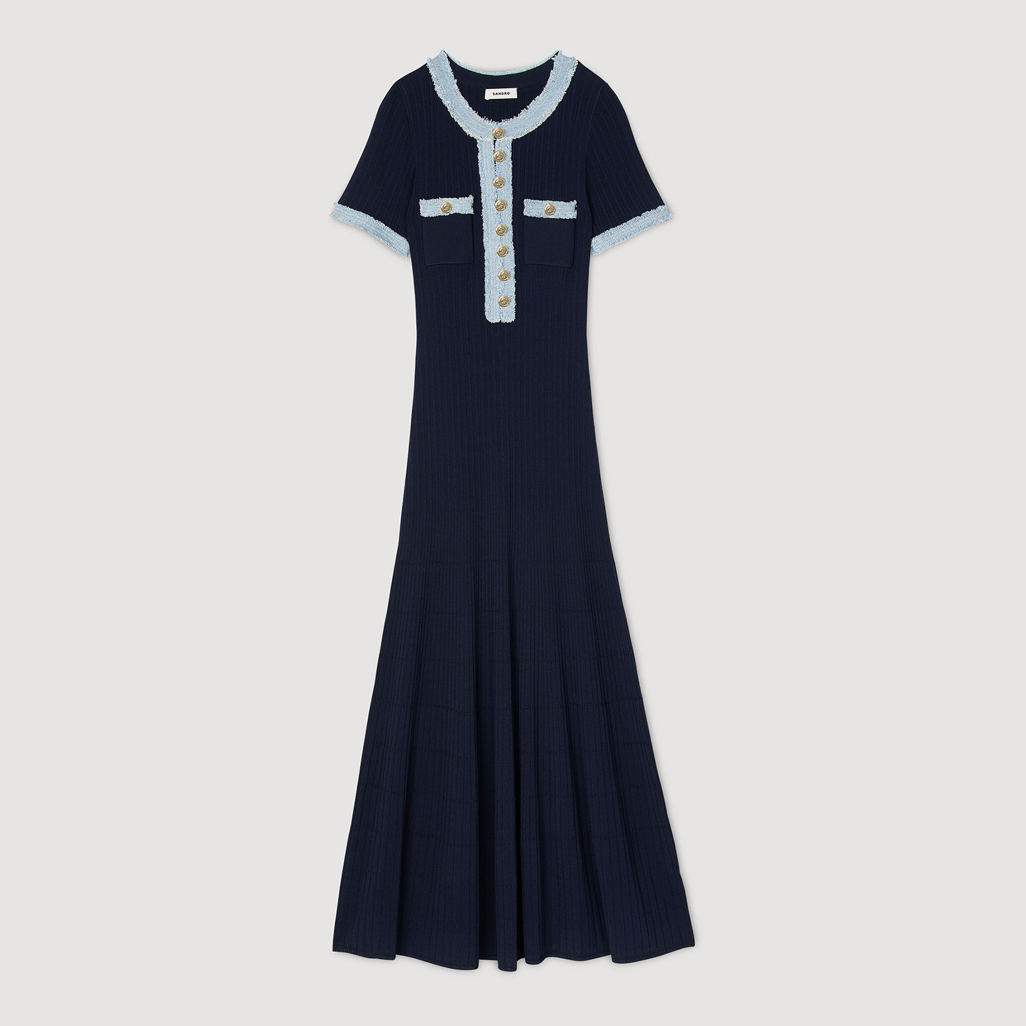 Sandro knit polo dress discount