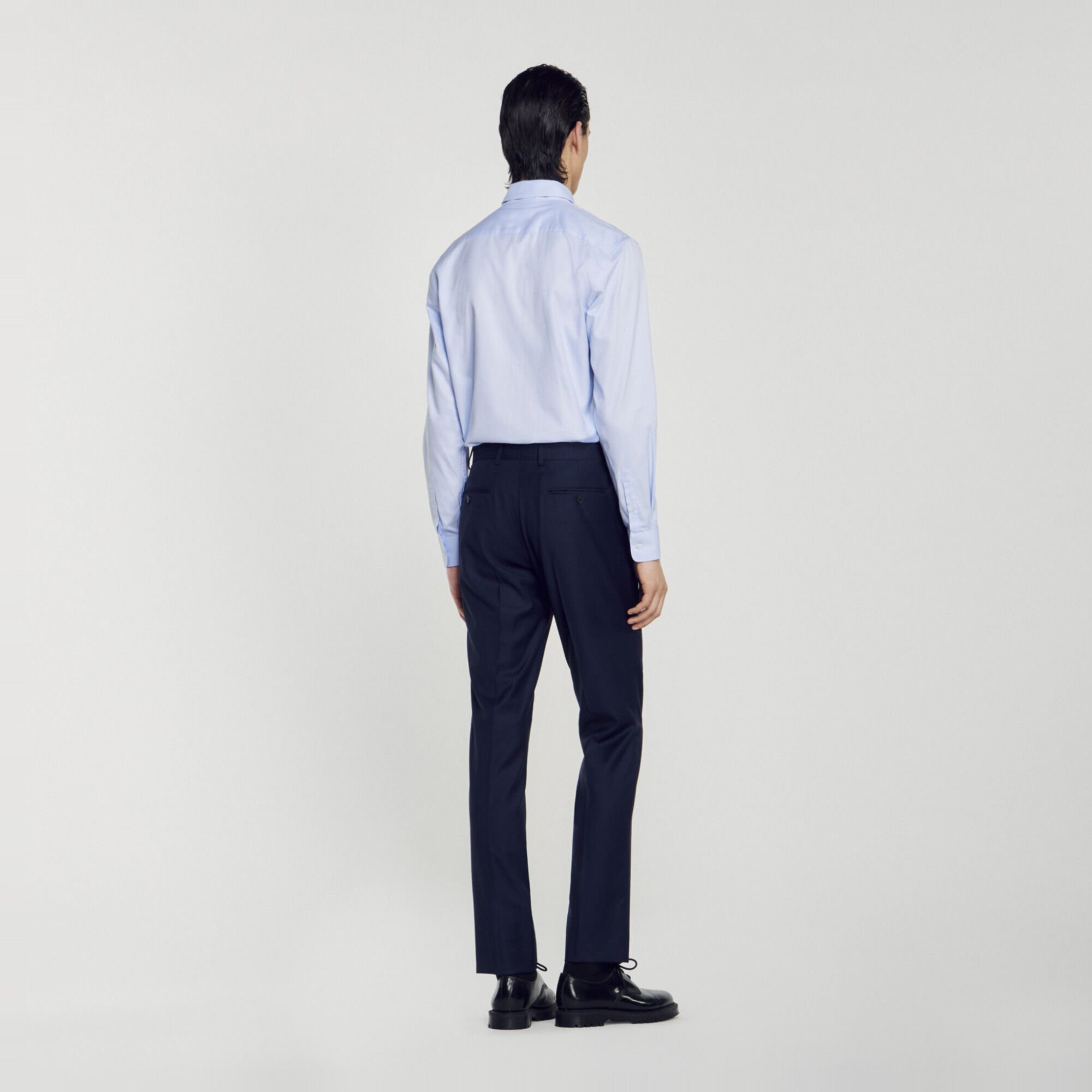 Stretch wool suit trousers