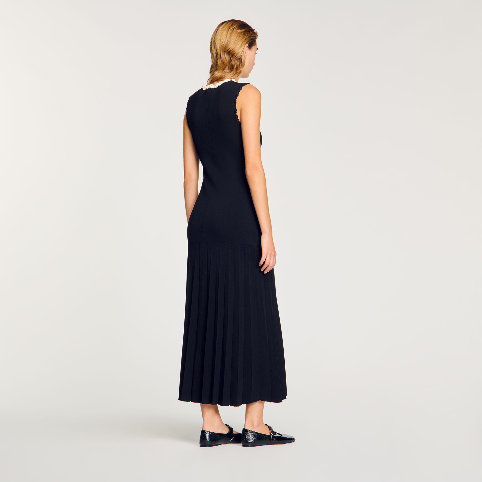 Long dress with crochet detailing