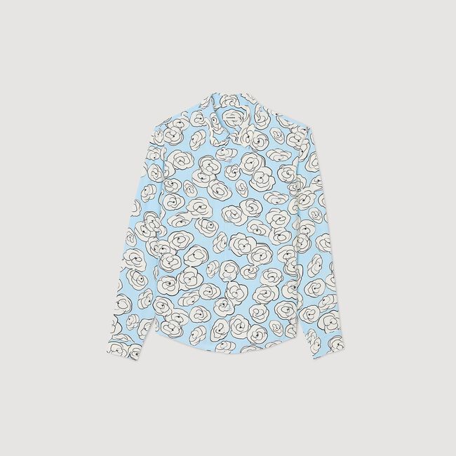 Camellia motif shirt