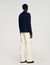 Wool jumper with zip collar