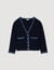 Cardigan with denim details