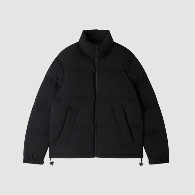Zip-up tech fabric puffer jacket - Men | Sandro