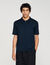 Knitted polo shirt with zip collar