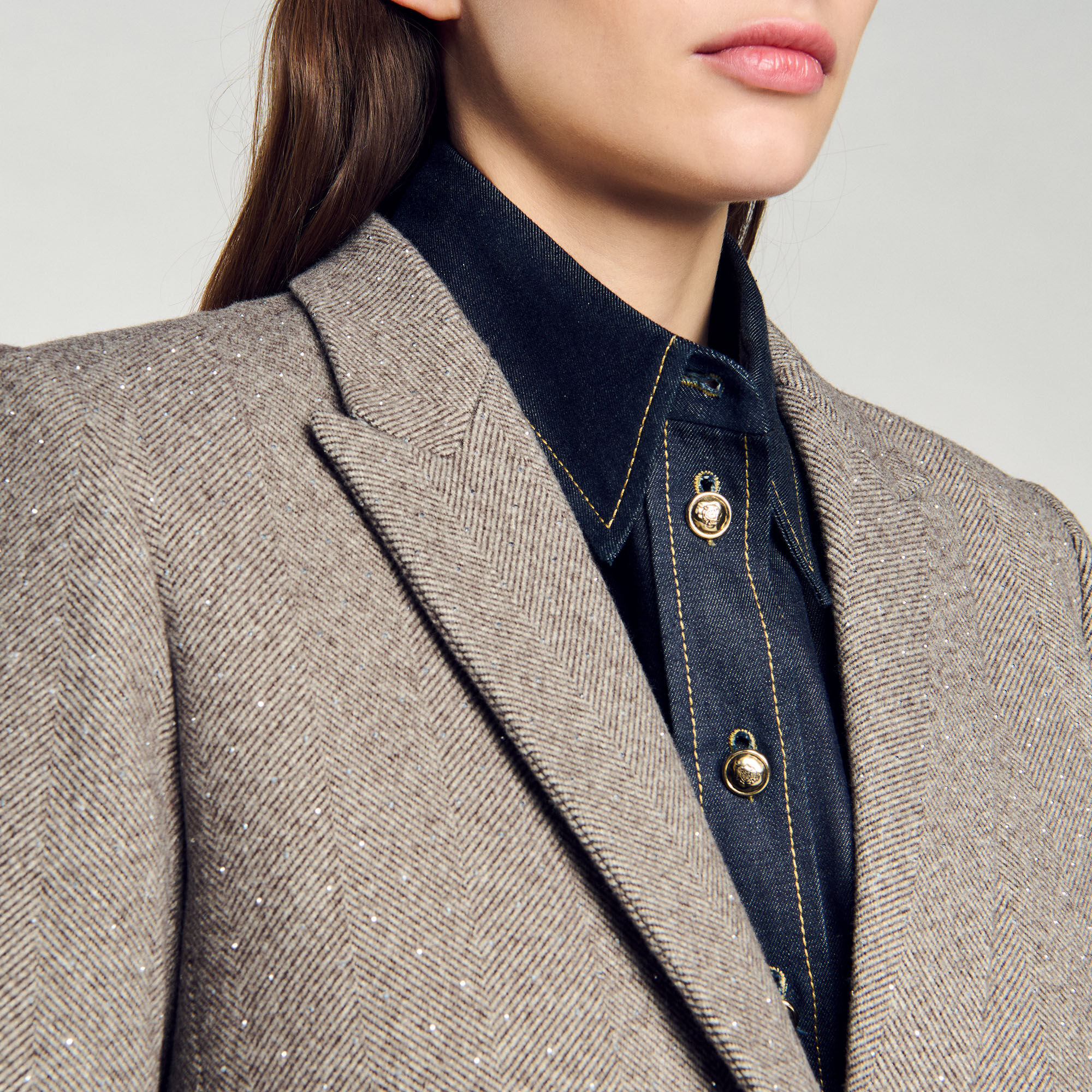 Herringbone suit jacket
