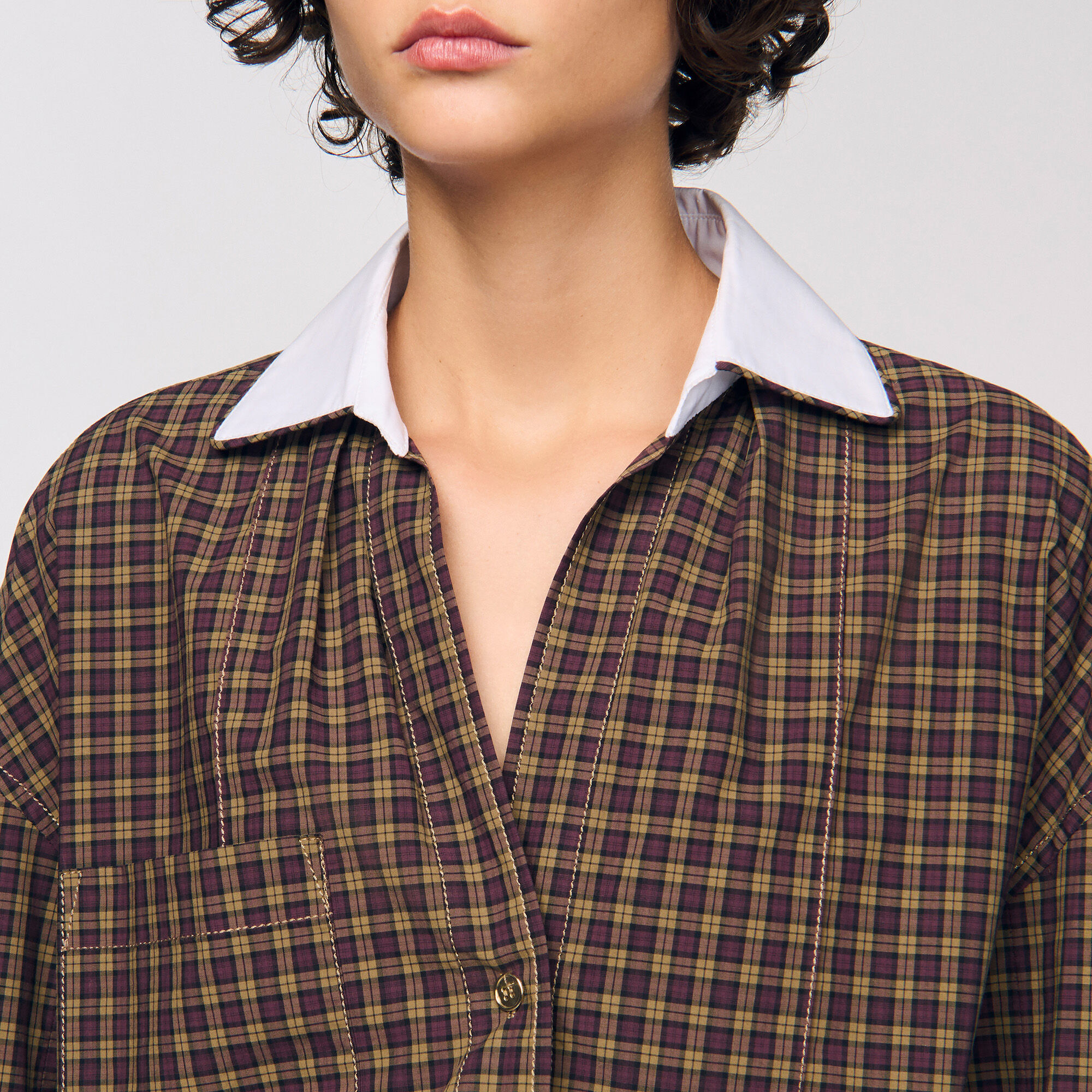 Two-tone check shirt Two-tone check shirt