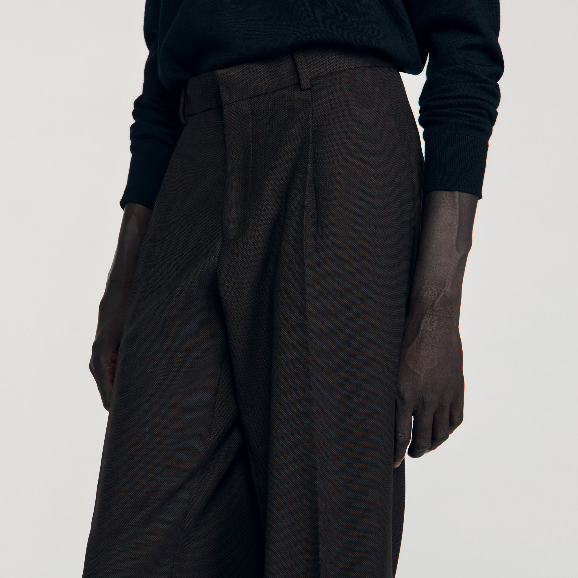 Wool suit trousers