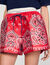 Bandana print shorts
