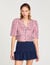Ruffled striped shirt