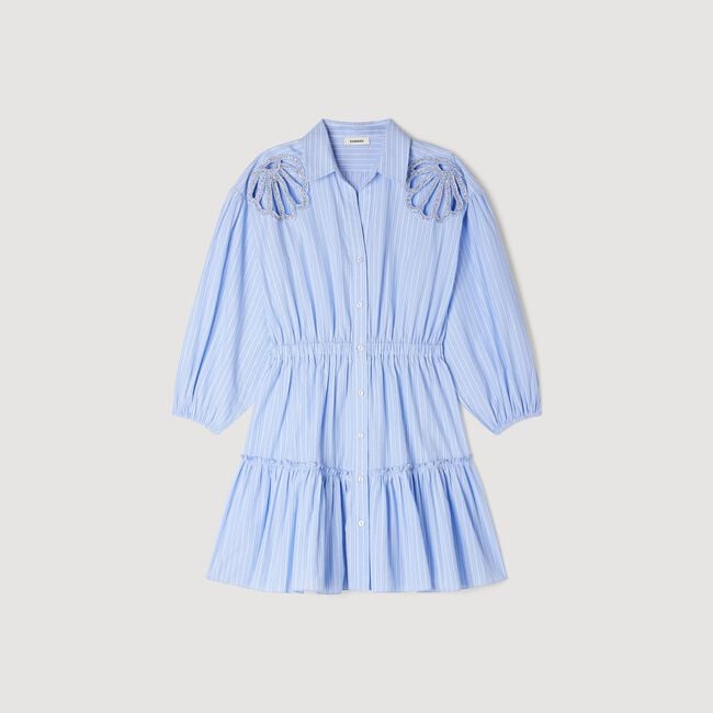Short striped cotton dress