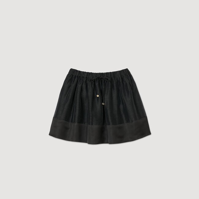 Short dual-material skirt