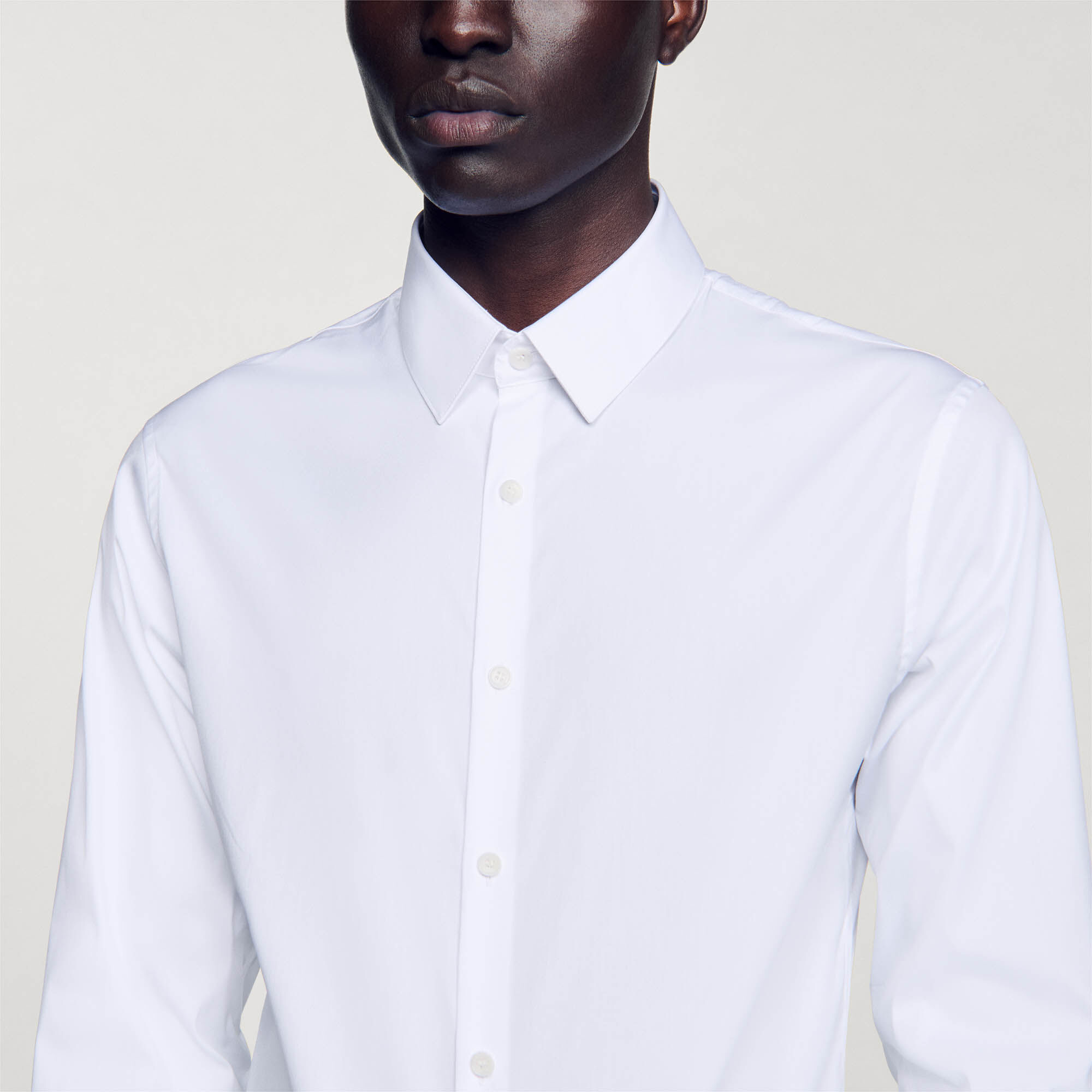Fitted stretch cotton shirt