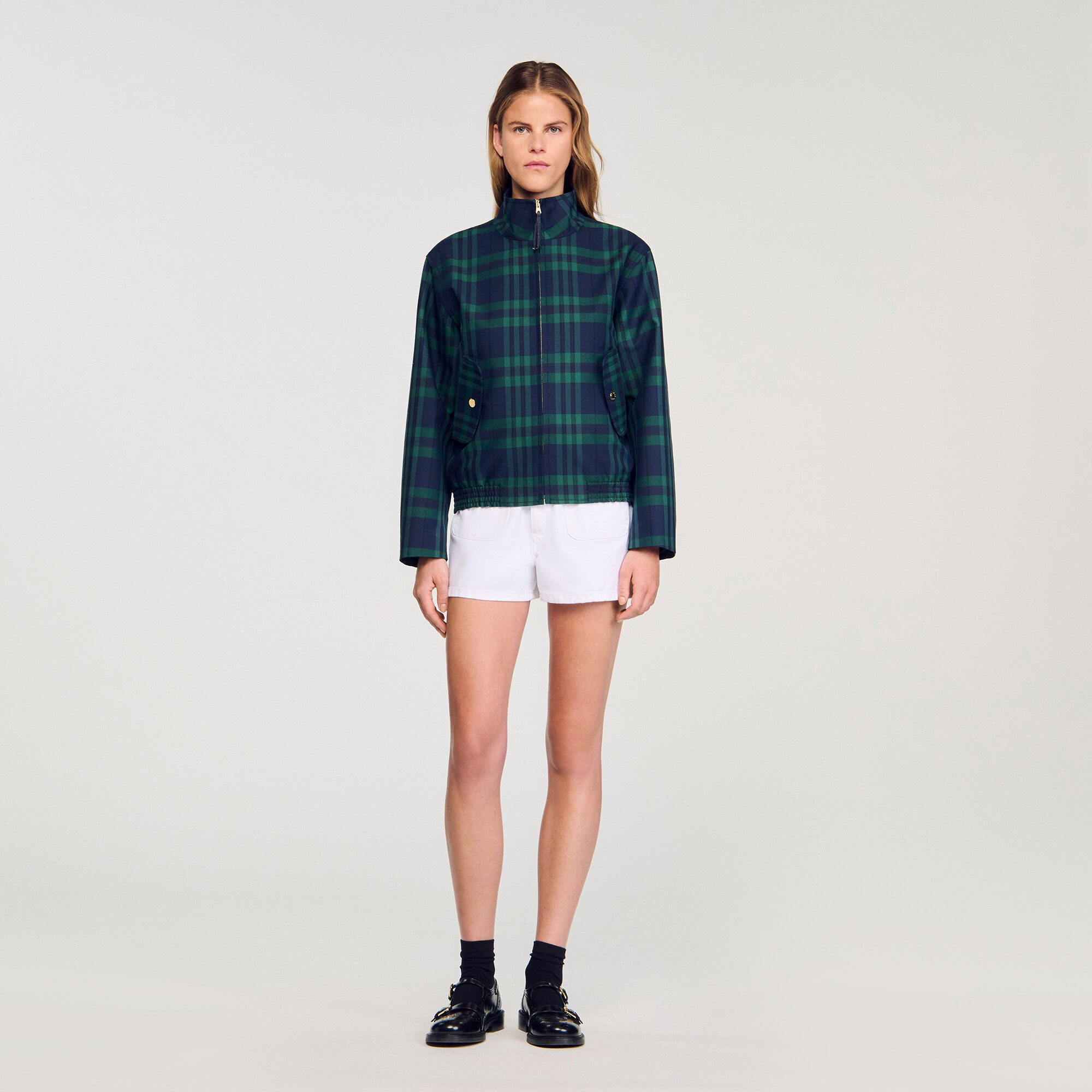 【Sandro】ツイード チェック ジャケット SANDRO Sandro】ツイード チェック ジャケット SANDRO (sandro