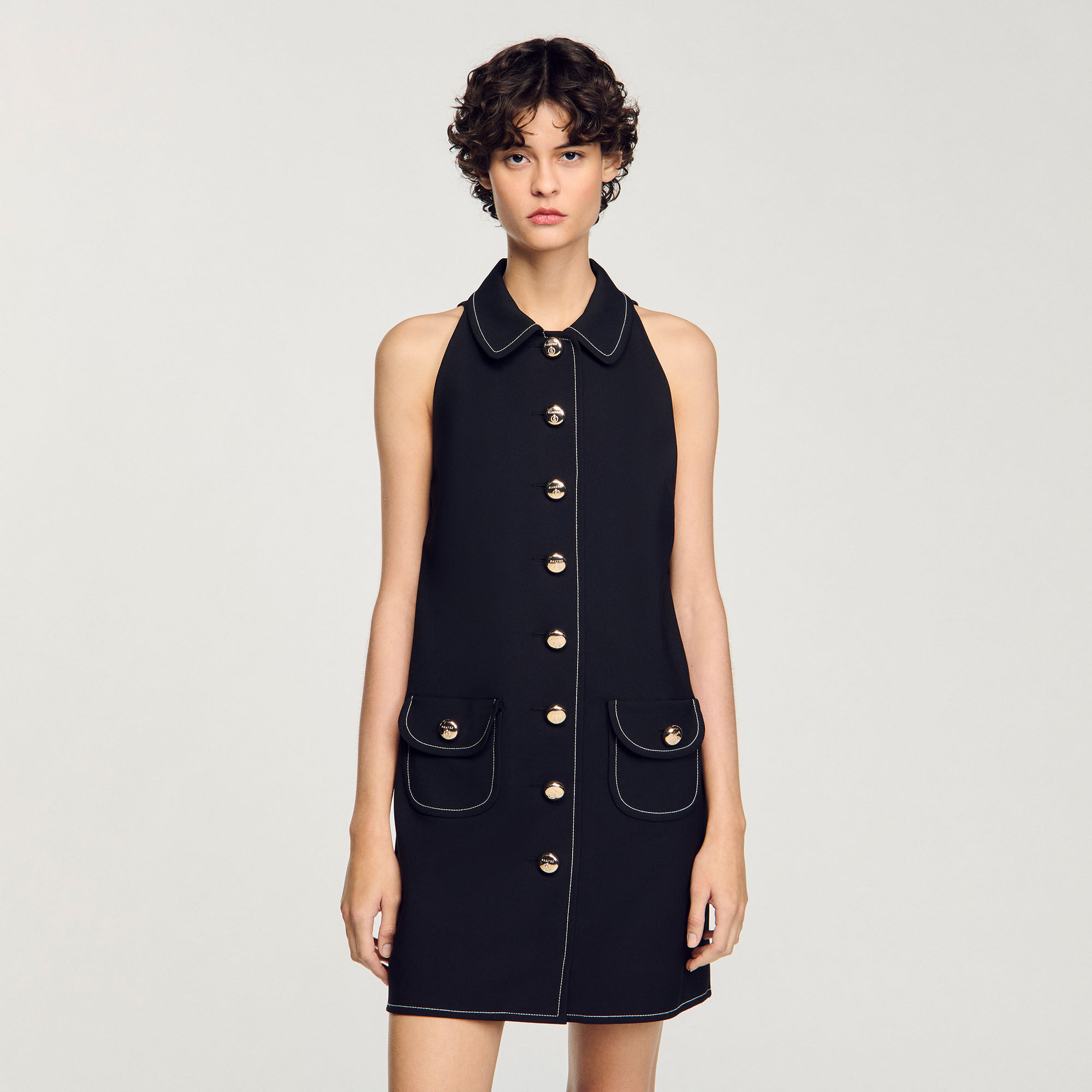 Peter Pan collar short dress