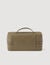 Toilet bag in reconstituted leather