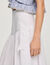 Long poplin skirt with ties