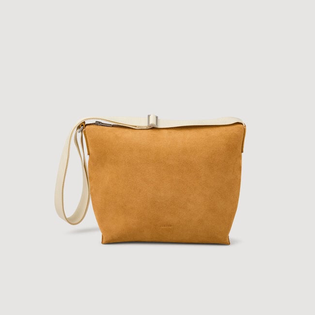 Suede hobo bag