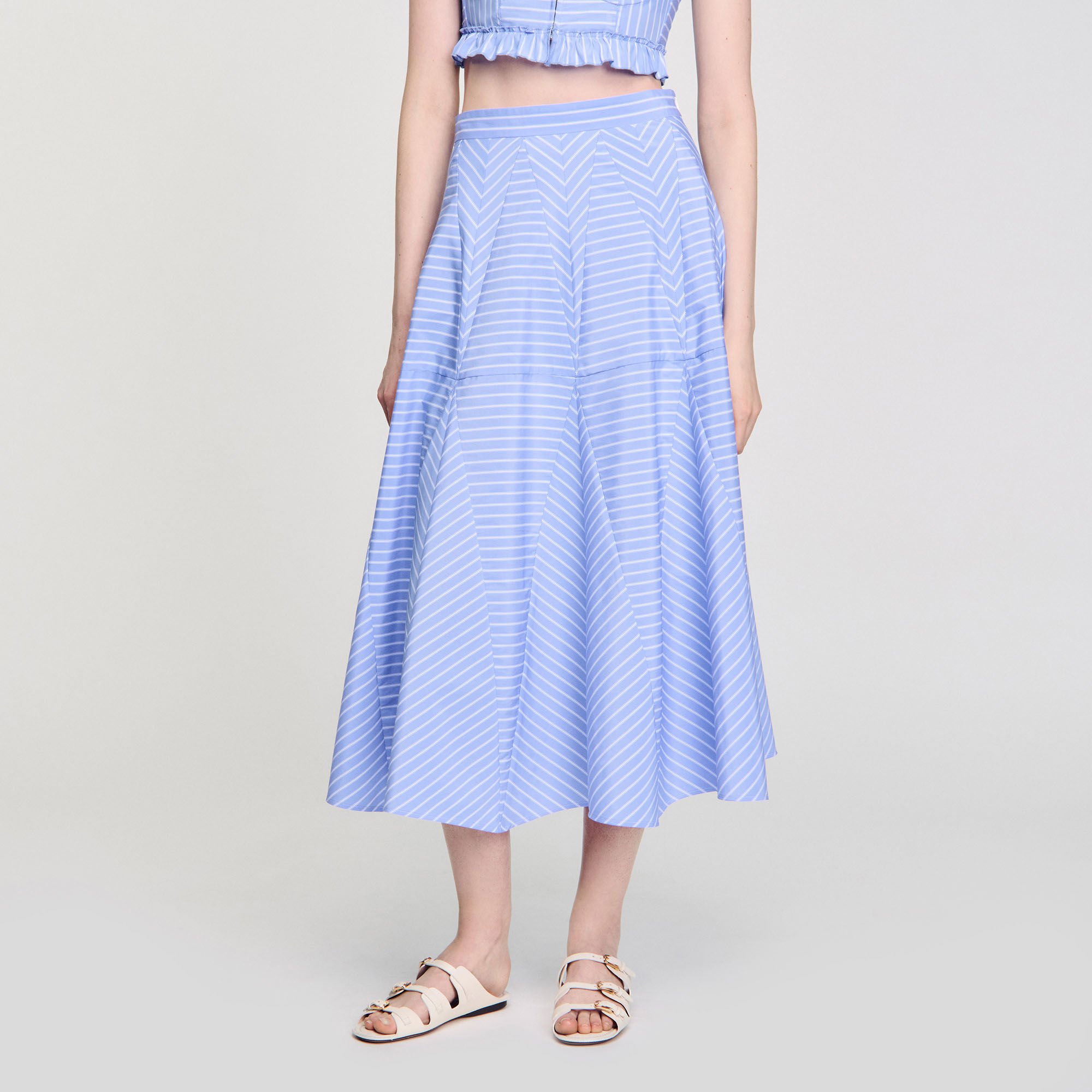 Long striped skirt