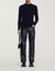 Rib knit crew neck jumper